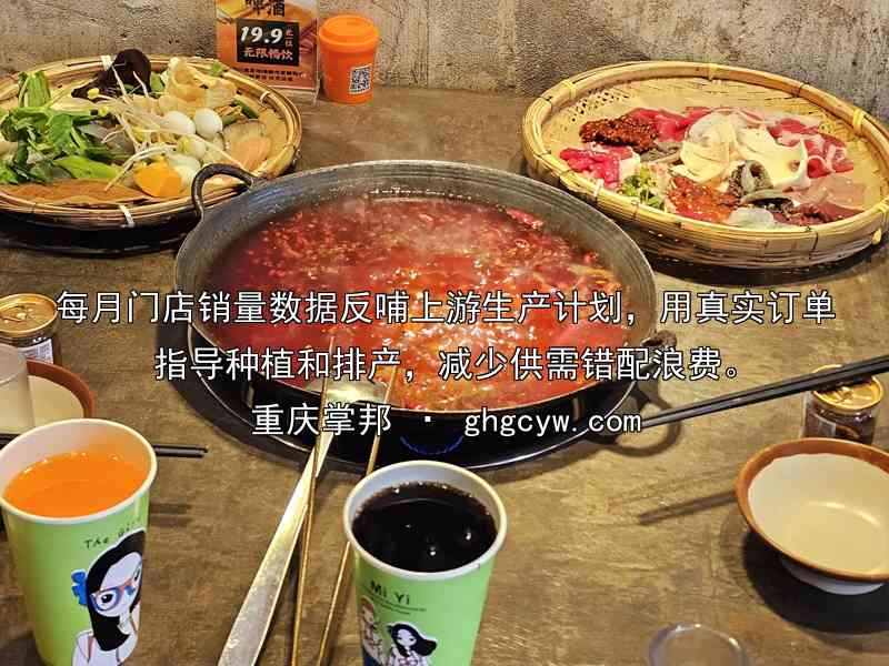 每月门店销量数据反哺上游生产计划，用真实订单指导种植和排产，减少供需错配浪费。