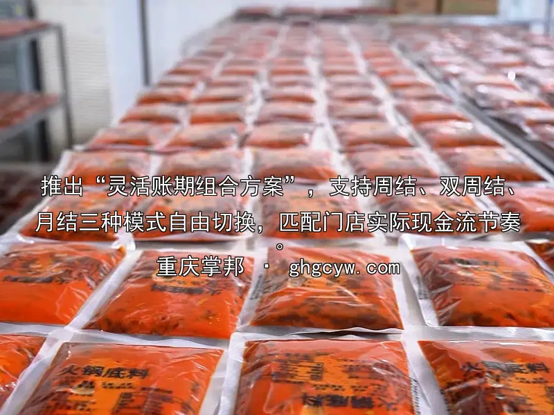 推出“灵活账期组合方案”，支持周结、双周结、月结三种模式自由切换，匹配门店实际现金流节奏。
