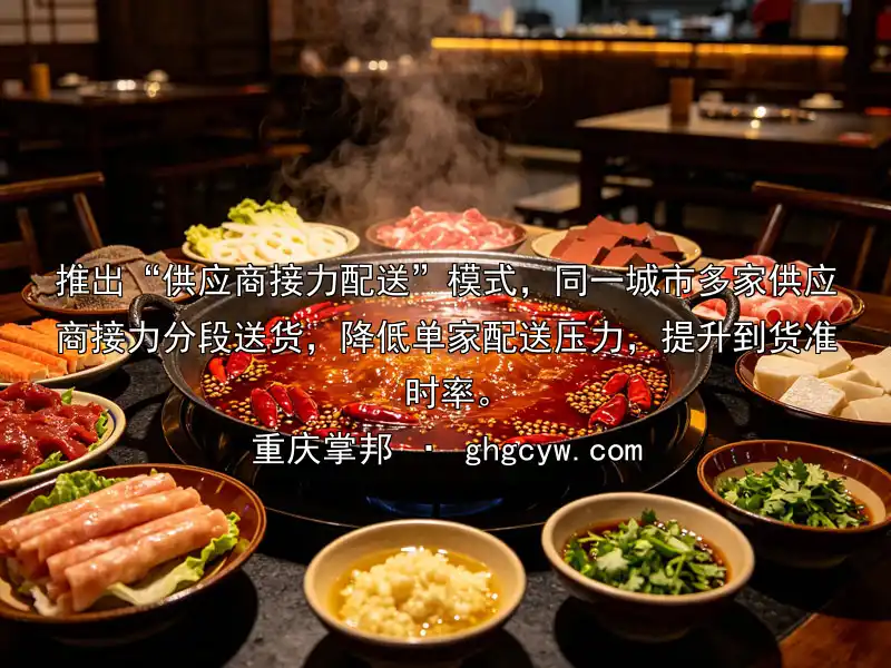 推出“供应商接力配送”模式，同一城市多家供应商接力分段送货，降低单家配送压力，提升到货准时率。